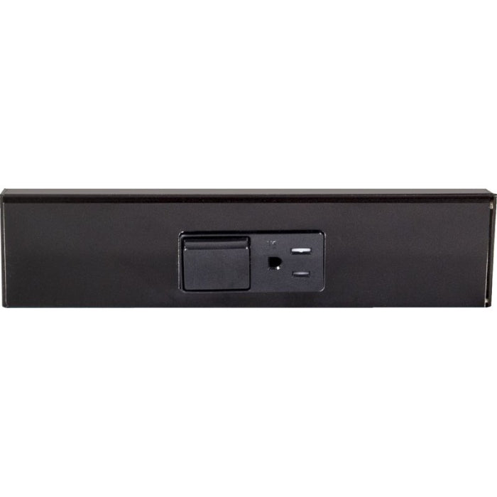 Task Lighting TRS9-1B-BK 9" Angled Power Strip, 1 Black Single Receptacle / Switch, Black