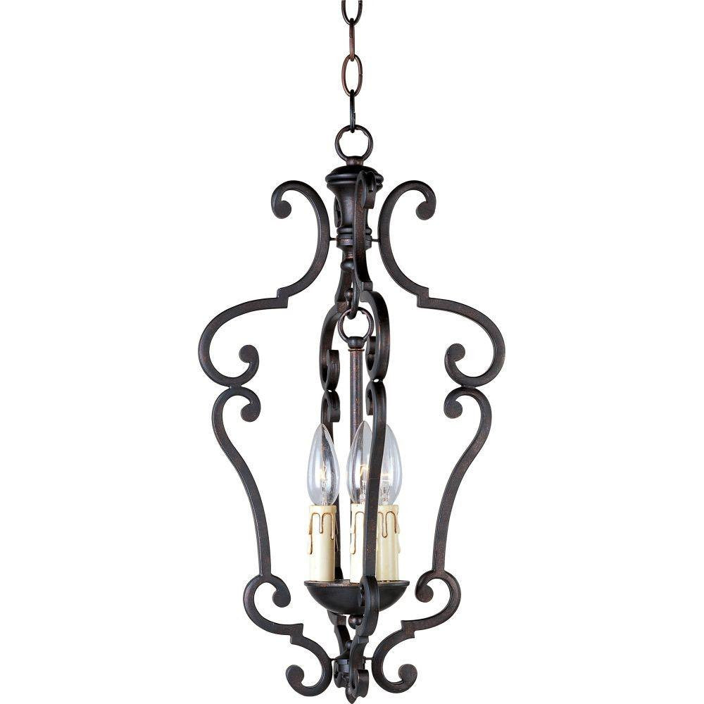 Maxim Lighting 20742CU Richmond 3 Light Colonial Umber Foyer Pendant Chandelier