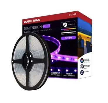 Nuvo 64-144 2-ft Dimension Pro Tape Light, Wattage 33W, Lumens 3080 lm, Voltage 24V, J-Box Connection