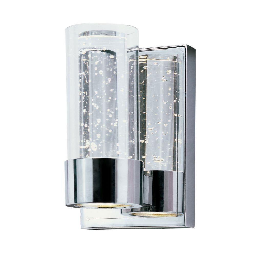 Maxim Lighting 20901CLPC Sync 2 Light Polished Chrome Bath Vanity Wall Light with Bubble Glass Cylinders