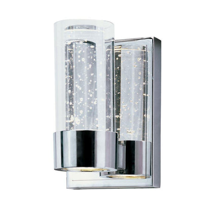 Maxim Lighting 20901CLPC Sync 2 Light Polished Chrome Bath Vanity Wall Light with Bubble Glass Cylinders