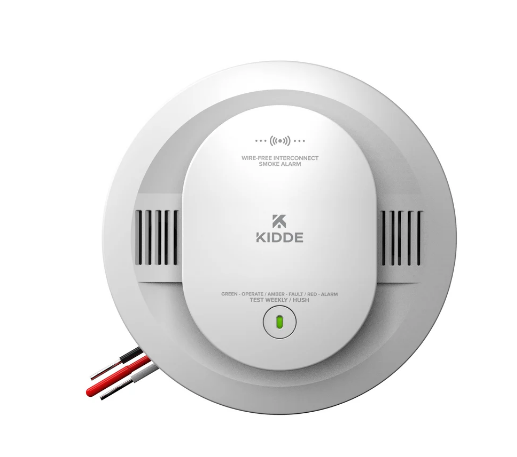 Kidde 20SAR-VRF Smoke Alarm, Wire-Free Interconnect, Hardwired with AA Backup Battery