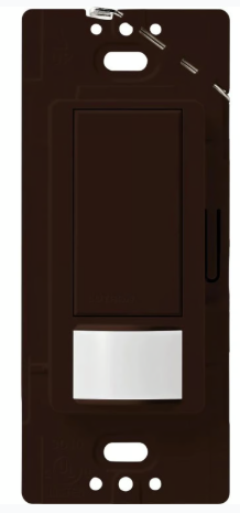 Lutron MS-VPS2-BR Maestro Vacancy Sensor with Switch Single Pole 120V / 2A, Brown Finish