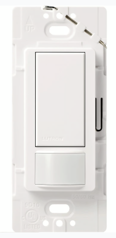 Lutron MS-OPS2H-WH Maestro Occupancy and Vacancy Sensor with Switch Single Pole 120V / 2A, 250W, White Finish