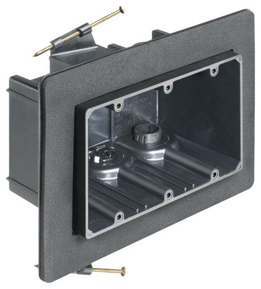 Arlington FN103F 3-Gang Non-Metallic Nail On Vapor Outlet Box