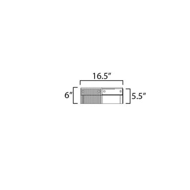 Maxim Lighting 21190CRBKNAB Spectre Flush Mount Dimension Diagram - 16.5 Inch Wide 6 Inch Deep 5.5 Inch Height