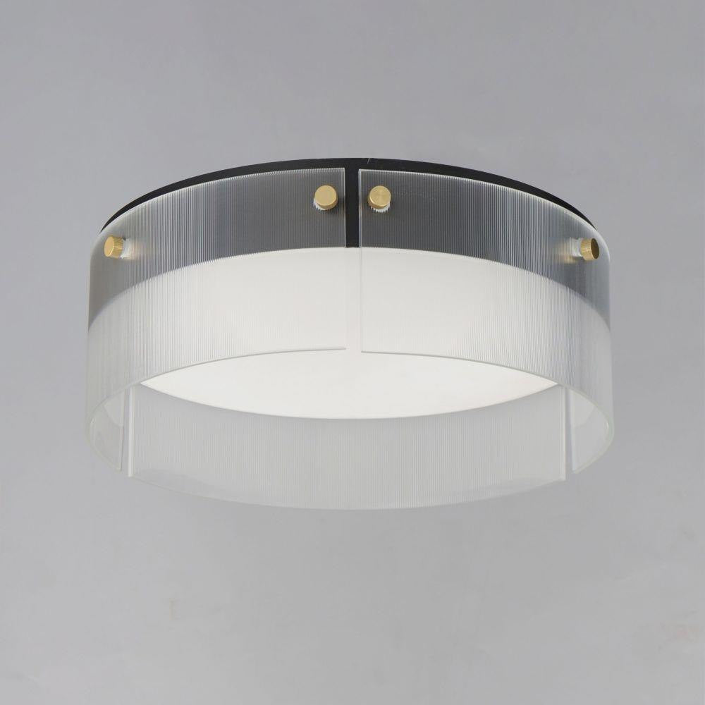Maxim Lighting 21190CRBKNAB Spectre LED Flush Mount Matte Black Front View - Lifestyle