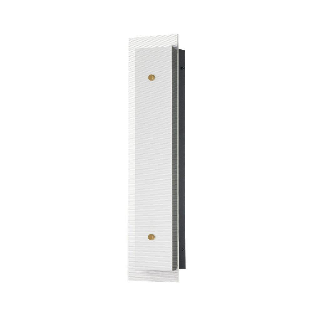 Maxim Lighting 21192CRBKNAB Spectre 1 Light 24 Inch Matte Black and Natural Aged Brass Wall Sconce - Front View