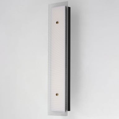 Maxim Lighting 21193CRBKNAB Spectre Wall Sconce - Matte Black Frame with Natural Aged Brass Pins and Clear Ribbed Glass