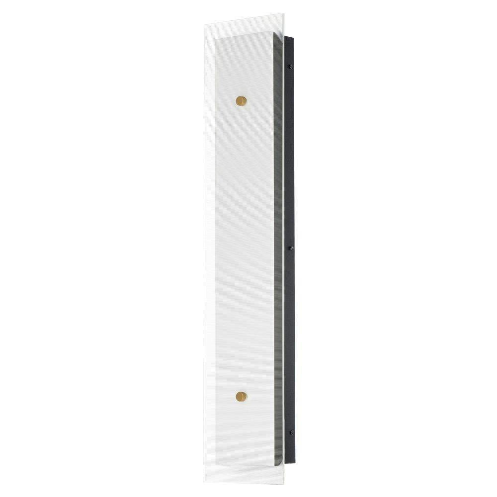 Maxim Lighting 21193CRBKNAB Spectre 1 Light 30 inch Matte Black with Natural Aged Brass Wall Sconce - Side Profile View
