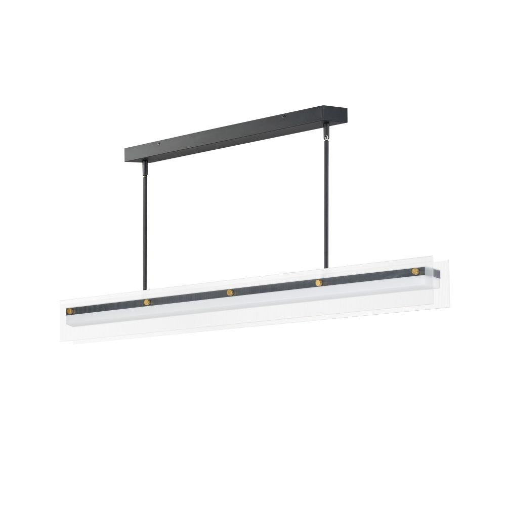Maxim Lighting 21194CRBKNAB Spectre Linear Pendant - angle view with canopy