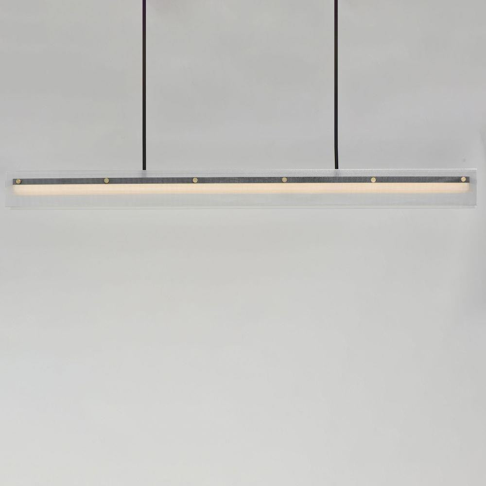 Maxim Lighting 21195CRBKNAB Spectre LED Linear Pendant - Illuminated Front View