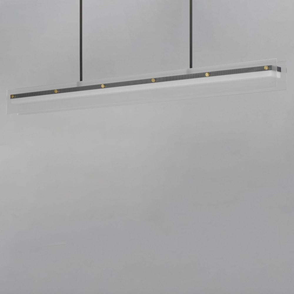 Maxim Lighting 21195CRBKNAB Spectre LED Linear Pendant - Illuminated Angled View