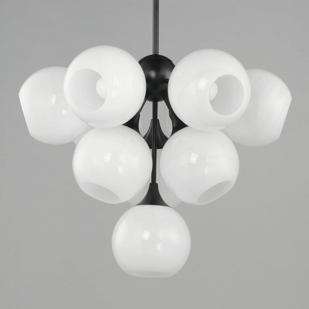 Maxim Lighting 21228MRBK Neve 10 Light Matte Black Pendant Ceiling Light Close-Up View