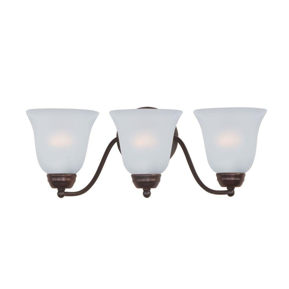 Maxim Lighting 2122FTOI Basix 3 Light 19 inch Oil Rubbed Bronze Bath Vanity Wall Light