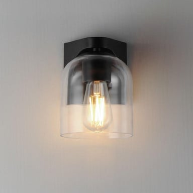 Maxim Lighting 21231MRBK Scoop Bath Vanity Wall Light Installed Lifestyle View