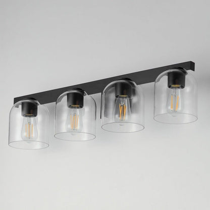 Maxim Lighting 21234CLBK Scoop 4 Light 29.5 inch Black Bath Vanity Wall Light - Angle View