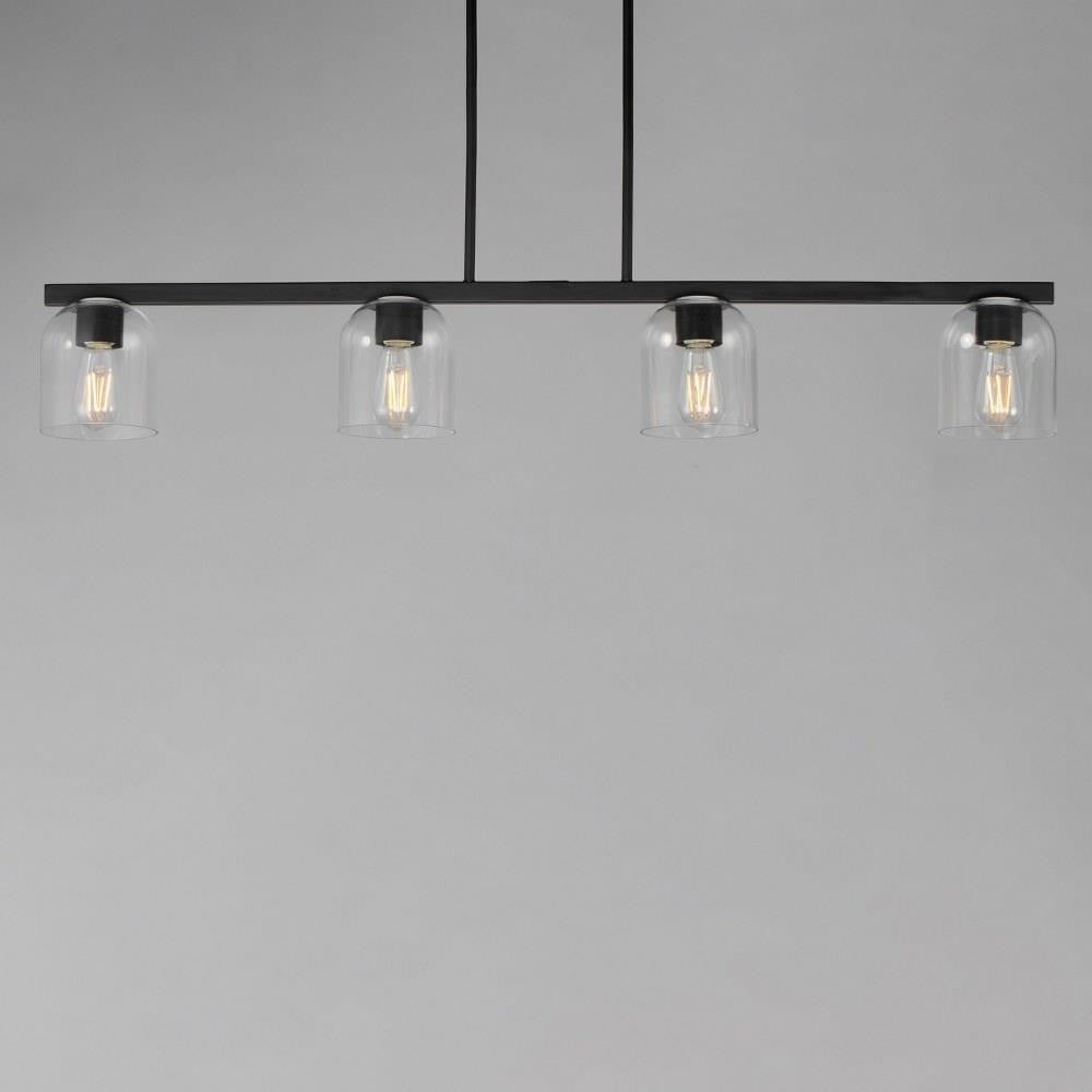 Maxim Lighting 21236CLBK Scoop 4 Light 46 inch Black Linear Pendant - Hanging View