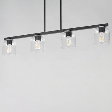 Maxim Lighting 21236CLNAB Scoop 4 Light Natural Aged Brass Linear Pendant - Angle View