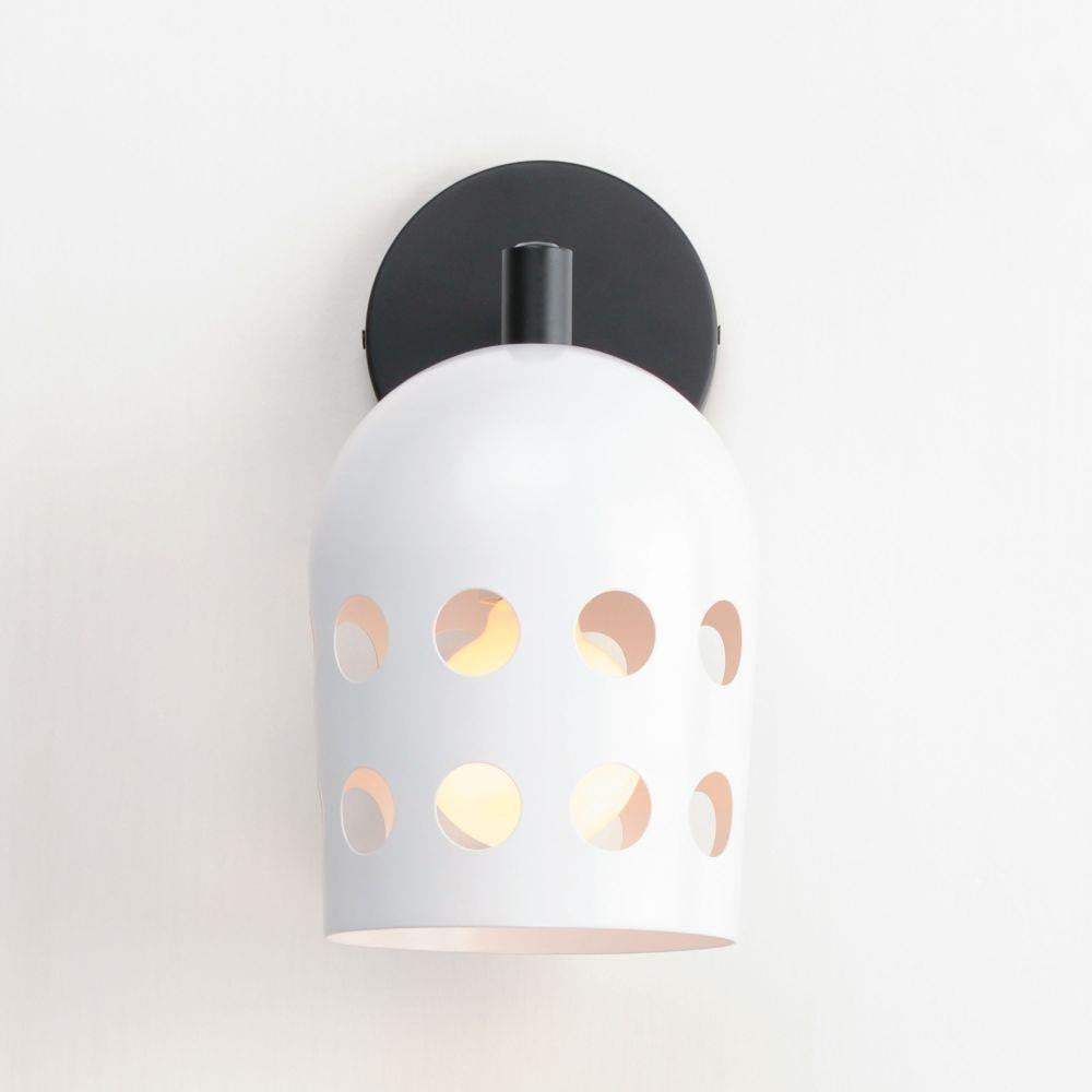 Maxim Lighting 21241WTBK Dottie Wall Sconce illuminated close-up view