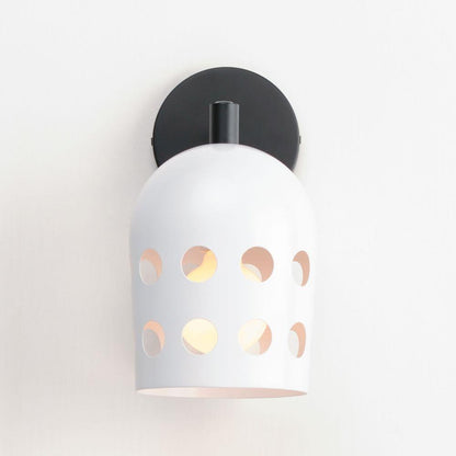 Maxim Lighting 21241WTBK Dottie Wall Sconce illuminated close-up view