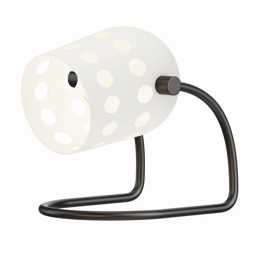 Maxim Lighting 21248WTBK Dottie 1 Light Desk Lamp in Black and Matte White Powder Coat