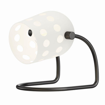 Maxim Lighting 21248WTBK Dottie 1 Light Desk Lamp in Black and Matte White Powder Coat