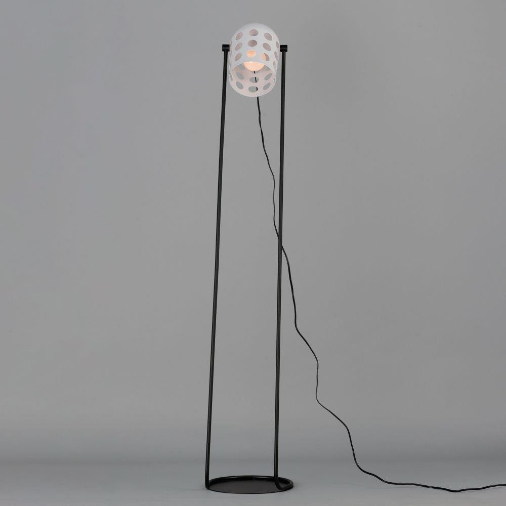 Maxim Lighting 21249WTBK Dottie 1 Light 67.5 inch Floor Lamp in Matte White and Black - Front View