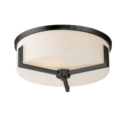 Maxim Lighting 21280SWBK Dart 3 Light 14 inch Black Flush Mount Ceiling Light