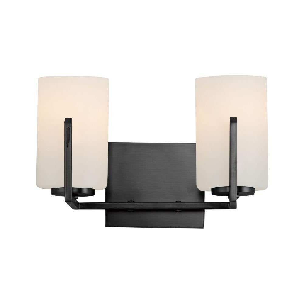 Maxim Lighting 21282SWBK Dart 2 Light 12.5 Inch Black Bath Vanity Wall Light