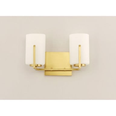 Maxim Lighting 21282SWSBR Dart 2 Light Satin Brass Bath Vanity Wall Light Side View