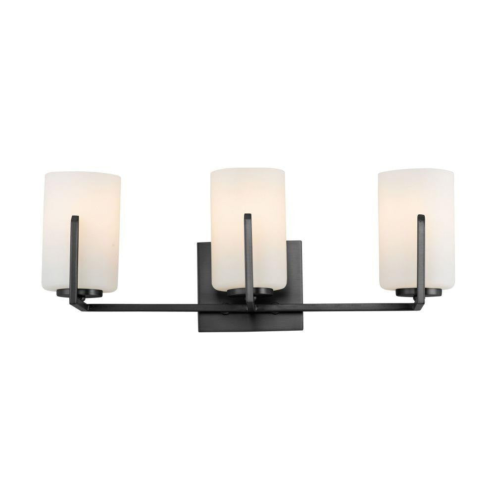 Maxim Lighting 21283SWBK Dart 3 Light 21.25 inch Black Bath Vanity Wall Light