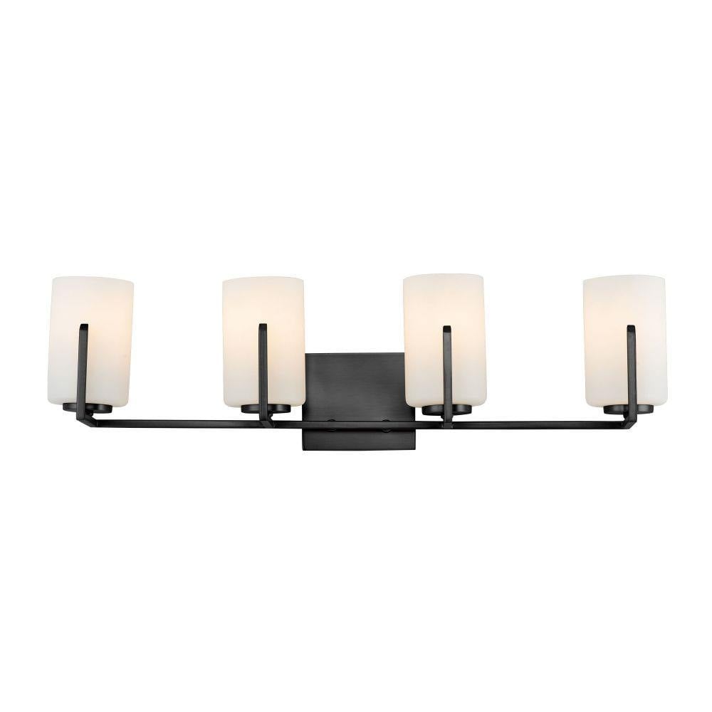 Maxim Lighting 21284SWBK Dart 4 Light 29.75 inch Satin Black Bath Vanity Wall Light