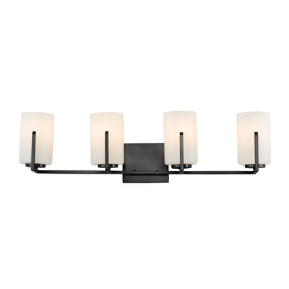 Maxim Lighting 21284SWBK Dart 4 Light 29.75 inch Satin Black Bath Vanity Wall Light