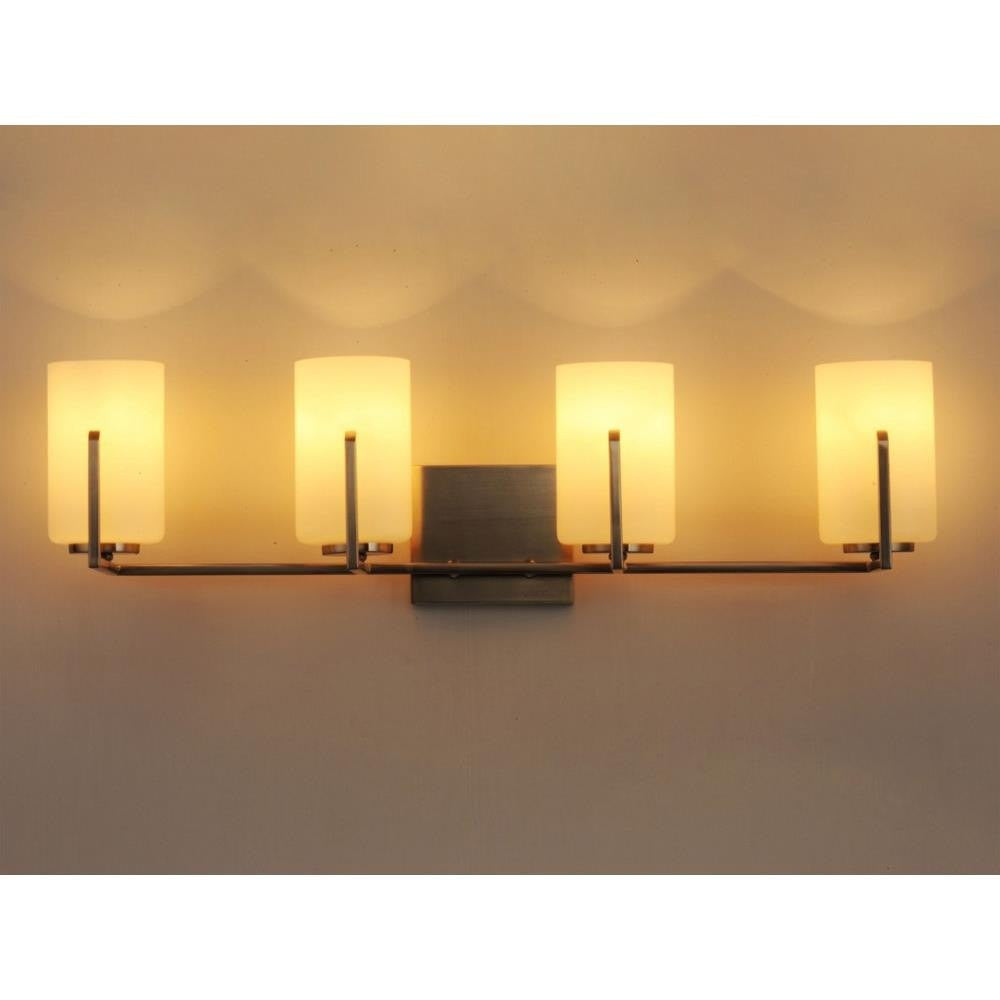 Maxim Lighting 21284SWSBR Dart 4 Light Bath Vanity Wall Light Lit Lifestyle View