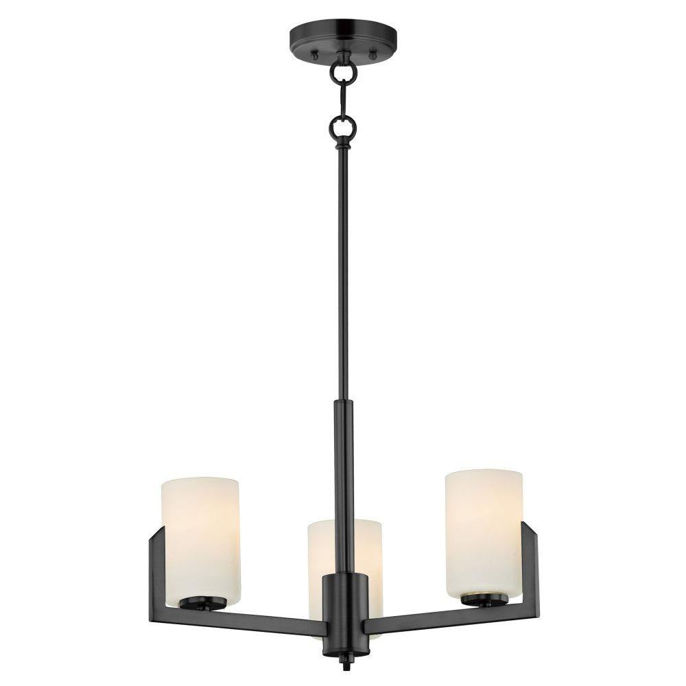 Maxim Lighting 21285SWBK Dart 3 Light 22 Inch Black Chandelier Ceiling Light