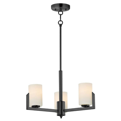 Maxim Lighting 21285SWBK Dart 3 Light 22 Inch Black Chandelier Ceiling Light