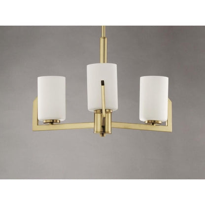 Maxim Lighting 21285SWSN Dart 3 Light Chandelier - Angled Close-Up View