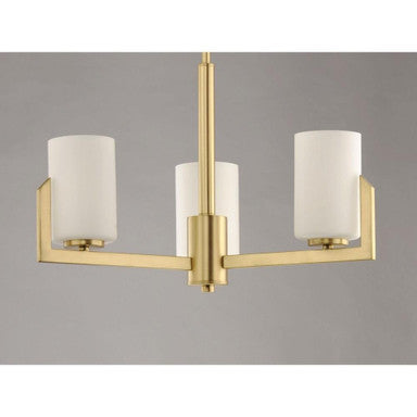 Maxim Lighting 21285SWSBR Dart 3 Light Satin Brass Chandelier - Top-Down Fixture View