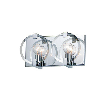 Maxim Lighting 21292CLPC Looking Glass 2 Light Polished Chrome Wall Sconce - Front White Background View