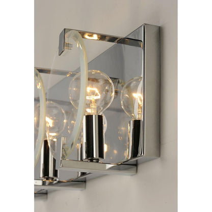 Maxim Lighting 21292CLPC Looking Glass 2 Light Polished Chrome Wall Sconce - Angled Close-Up View