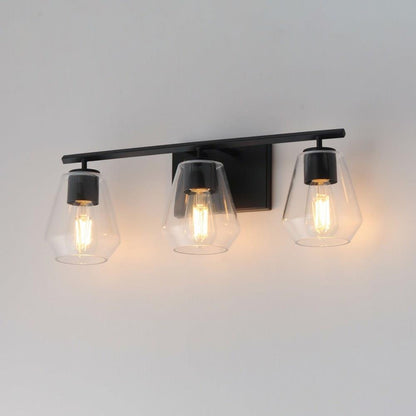 Maxim Lighting 21333CLBK Geode 3 Light 22.5 inch Black Bath Vanity Wall Light