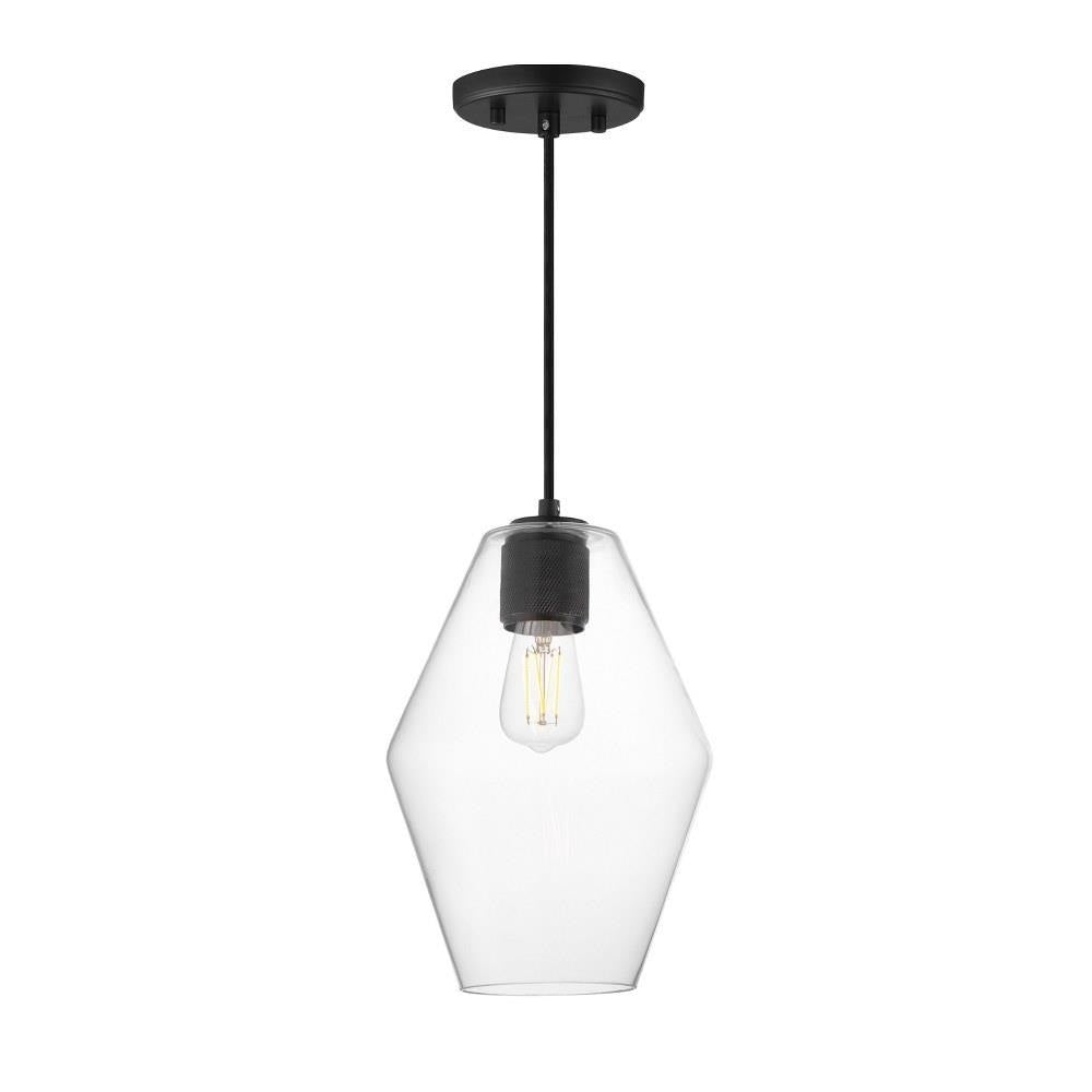 Maxim Lighting 21335CLNAB Geode 1 Light 8.7 Inch Natural Aged Brass Pendant Ceiling Light