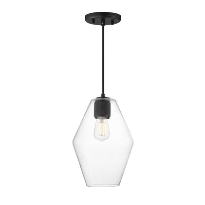 Maxim Lighting 21335CLNAB Geode 1 Light 8.7 Inch Natural Aged Brass Pendant Ceiling Light