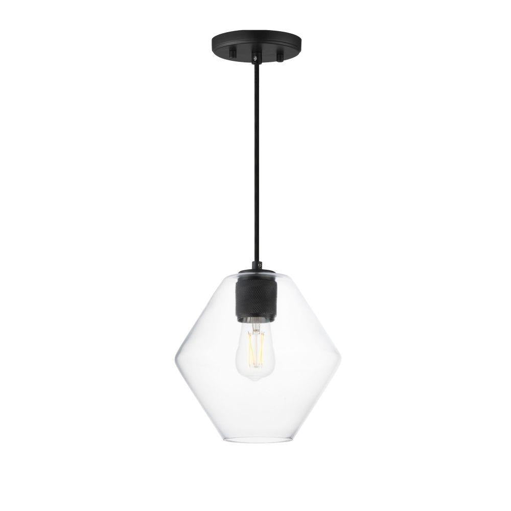 Maxim Lighting 21336CLNAB Geode 1 Light Natural Aged Brass Pendant Ceiling Light