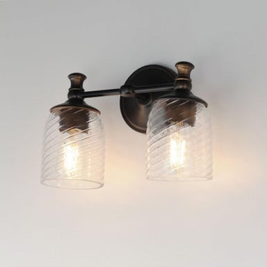 Maxim Lighting 21352CRANB Swirl 2 Light Antique Bronze Wall Sconce - Lifestyle Angle View