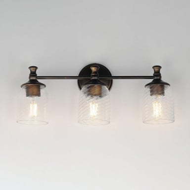 Maxim Lighting 21353CRANB Swirl 3 Light Antique Bronze Bath Vanity Wall Light - Alternate Angle
