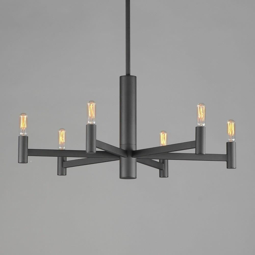 Maxim Lighting 21366BK Emana 6 Light 25.5 inch Black Chandelier Ceiling Light - Close-Up Detail
