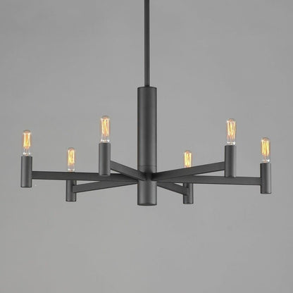 Maxim Lighting 21366BK Emana 6 Light 25.5 inch Black Chandelier Ceiling Light - Close-Up Detail