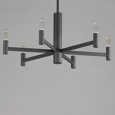 Maxim Lighting 21366BK Emana 6 Light 25.5 inch Black Chandelier Ceiling Light - Angle View